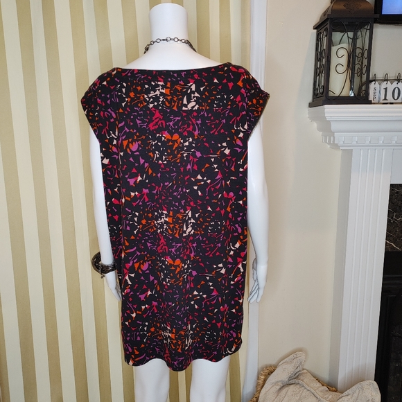 MARC BY MARC JACOBS TUNIC DRESS WITH FULL ZIP SIDES, BLACK MULTI XS/S - Picture 6 of 12